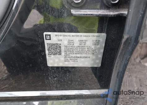 2019 Chevrolet Impala Lt from USA, damaged, VIN 2G11Z5S35K9125916